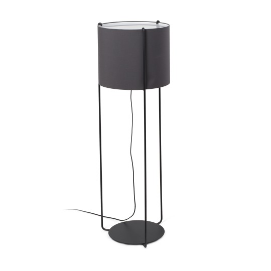 Lampara de pie Drum negro+gris Faro